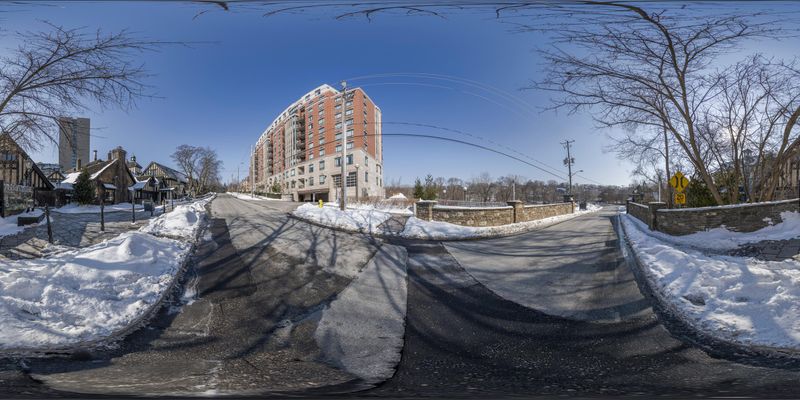 Canadian Winter Landscape: Snow Covered Road in Toronto HDRi Maps and ...