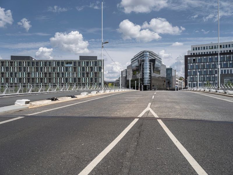 City Life in Berlin Financial District under Cloudy Sky HDRi Maps and ...