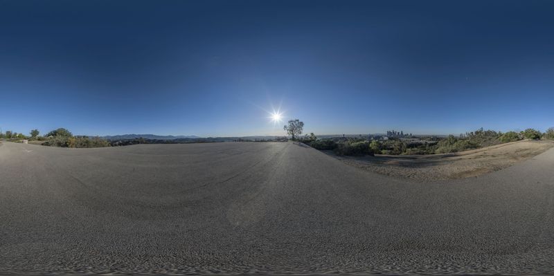 City Road: Asphalt under a Sunny Sky HDRi Maps and Backplates