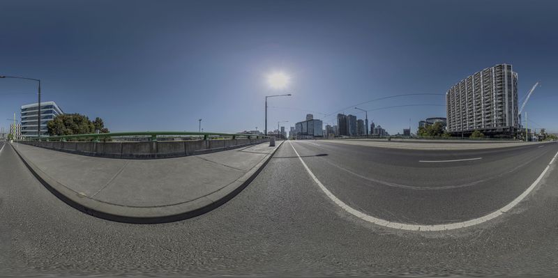 City Street with High Rise Buildings and Street Light HDRi Maps and ...