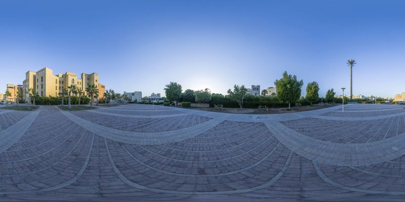 Classic Architecture under Clear Sky in Egypt HDRi Maps and Backplates