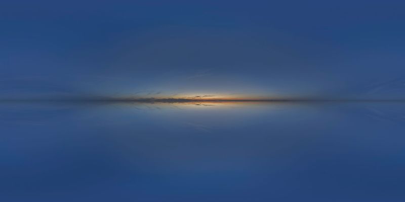 Clear Sky at Dawn in an Endless Landscape HDRi Maps and Backplates