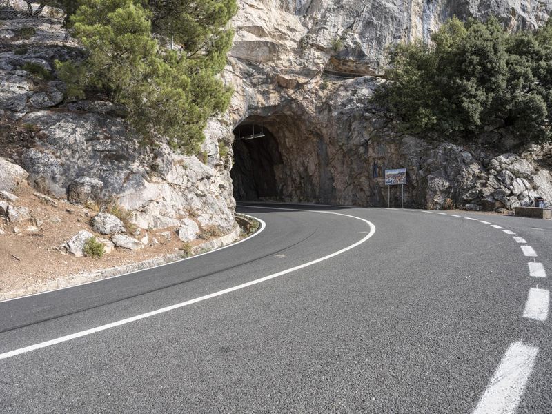Clear Sky Mountain Pass in Mallorca, Spain HDRi Maps and Backplates