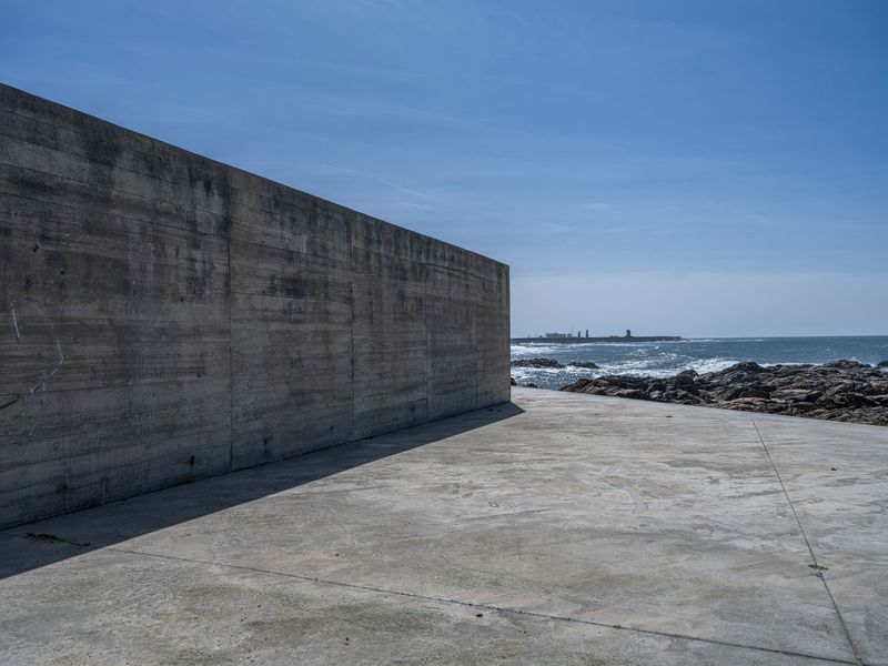 Clear Sky in Porto, Portugal with Concrete Wall HDRi Maps and Backplates