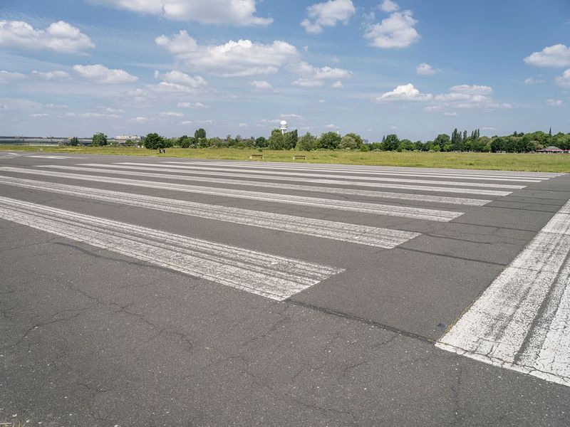 Clear Sky Road in Berlin Tempelhof HDRi Maps and Backplates