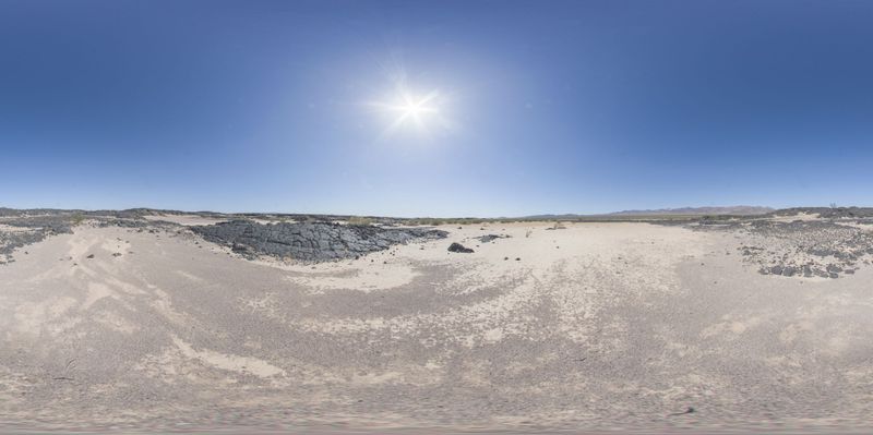 Coastal Beach: A Panoramic View with an Open Field HDRi Maps and Backplates