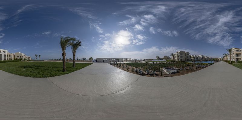 Coastal Landscape of Egypt: Palm Trees and Ocean Views HDRi Maps and ...