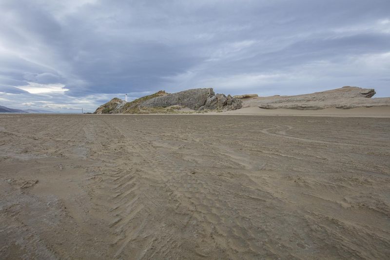 Coastal Landscape of Sand Dune, Rocks, and Clouds HDRi Maps and Backplates