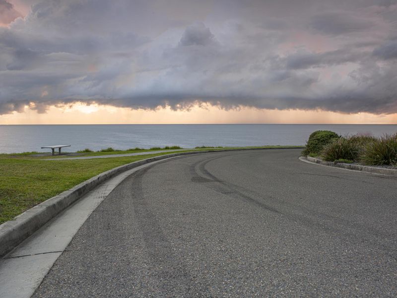 Coastal Road at Dawn: Clouds and Nature HDRi Maps and Backplates