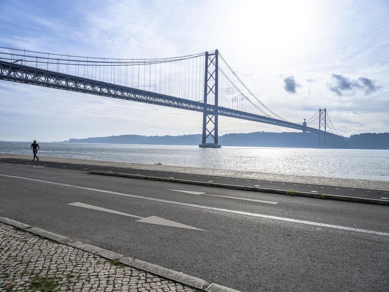 Beautiful View of Coastal Road in Lisbon, Portugal HDRi Maps and Backplates
