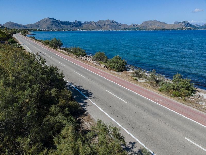 Aerial View of Coastal Road in Mallorca, Spain HDRi Maps and Backplates