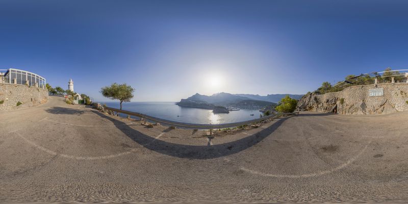 Coastal Road in Spain: Sunset Over the Ocean HDRi Maps and Backplates