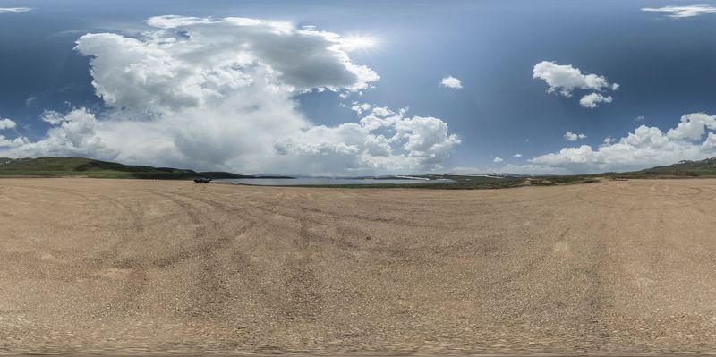 Coastal Utah: A Gloomy Day Along the Road HDRi Maps and Backplates