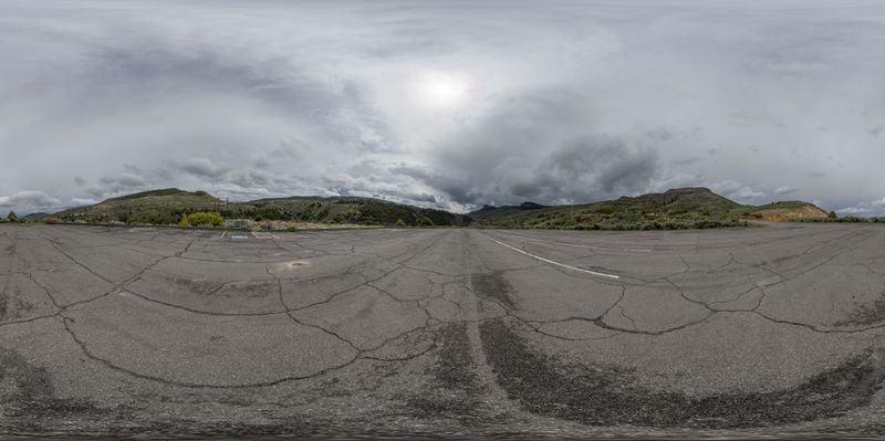 Colorado Landscape: Asphalt Road and Parking Lot HDRi Maps and Backplates
