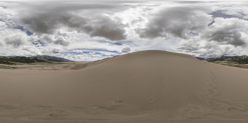 Colorado Landscape: A Desert of Dunes Under a Grey Sky HDRi Maps and ...