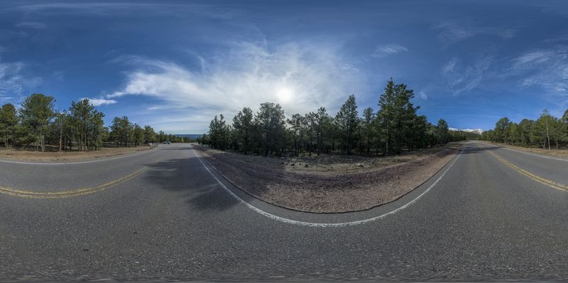 Colorado Landscape: Pikes Peak Road View HDRi Maps and Backplates