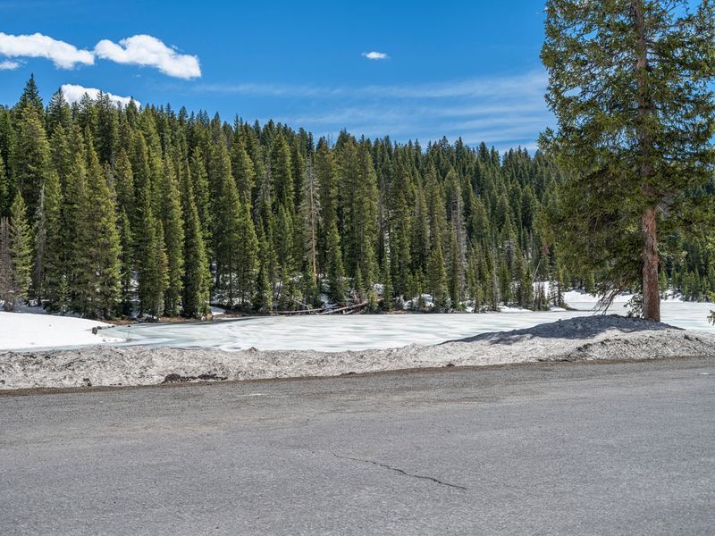 Colorado Landscape: Snowy Road alongside a Frozen Lake HDRi Maps and ...