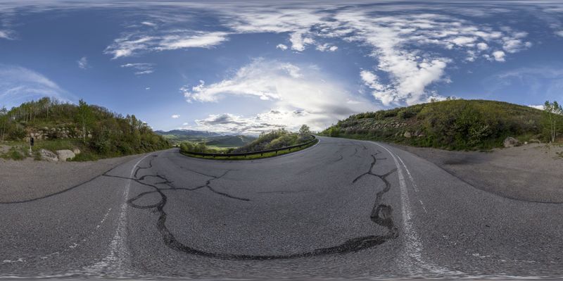 Colorado Landscape: Suburban Road with Mountain Views HDRi Maps and ...