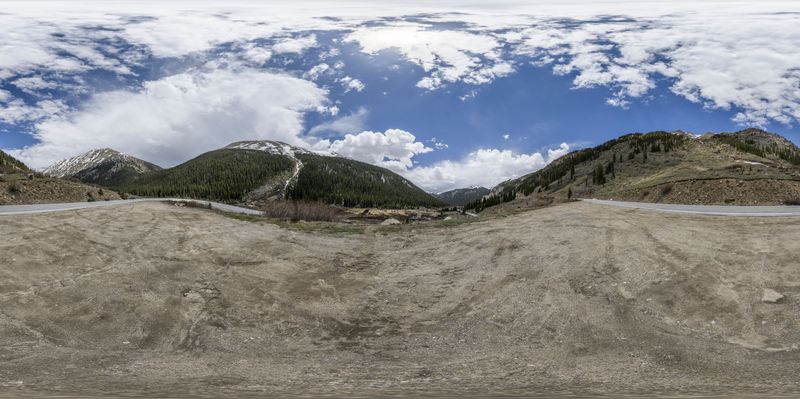 Colorado Mountains: Asphalt Road under a Gloomy Sky HDRi Maps and ...