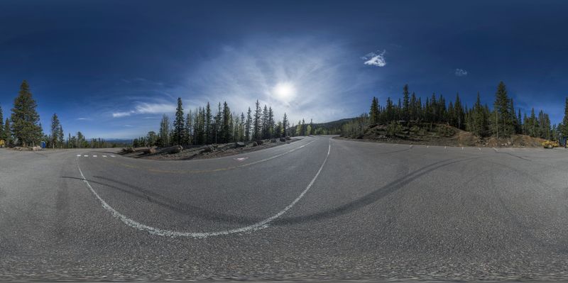 Colorado Road with Pikes Peak View HDRi Maps and Backplates
