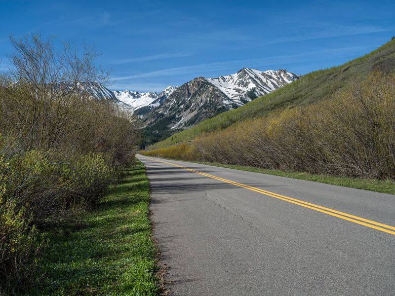 Colorado Snow Covered Road in Rural Landscape HDRi Maps and Backplates