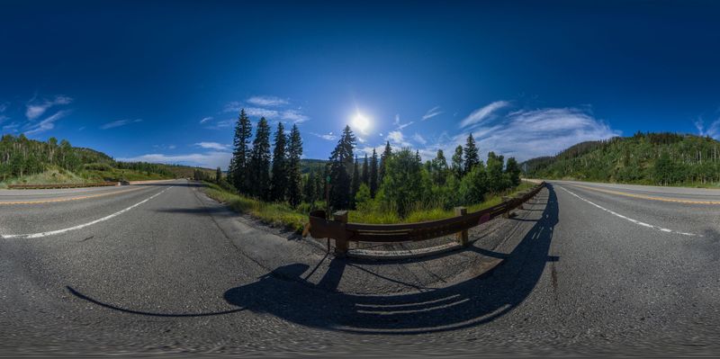 Colorado, USA: A Panoramic Mountain Road HDRi Maps and Backplates