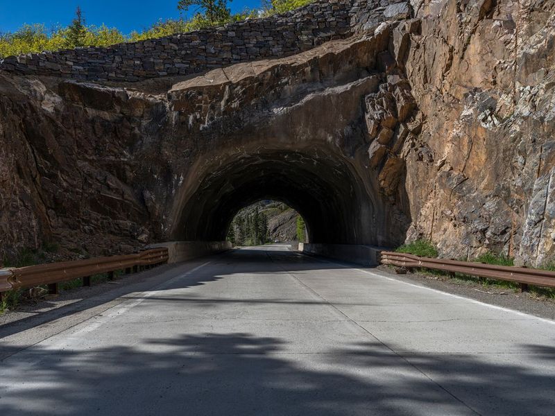 Road Tunnel in Colorado, USA: A Mountain Landscape HDRi Maps and Backplates