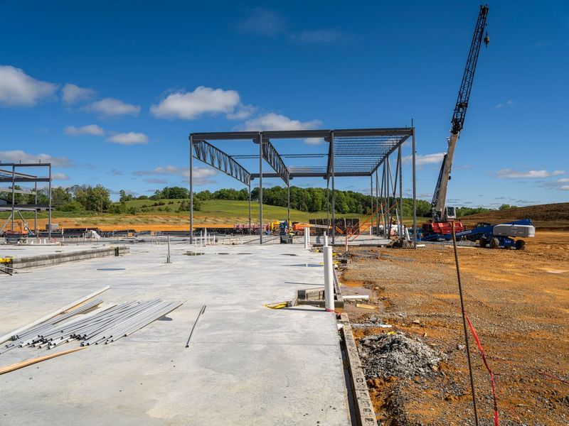Construction Site with Blue Sky and Clear Clouds HDRi Maps and Backplates