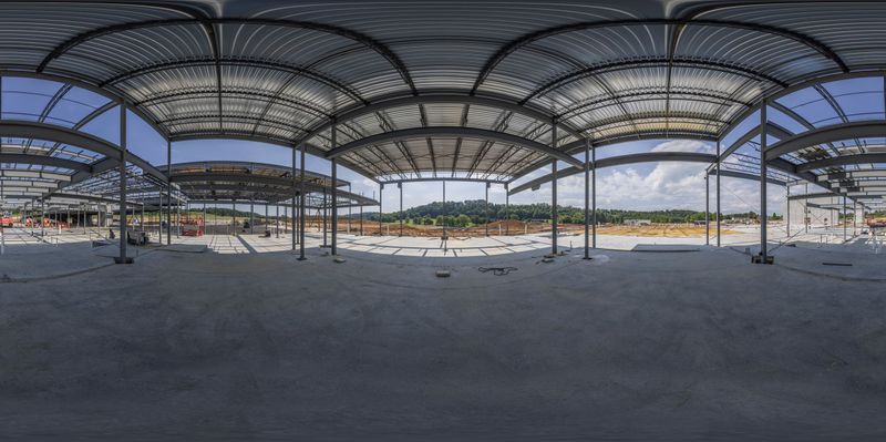 Construction Site: Building with Spacious Open Space HDRi Maps and ...