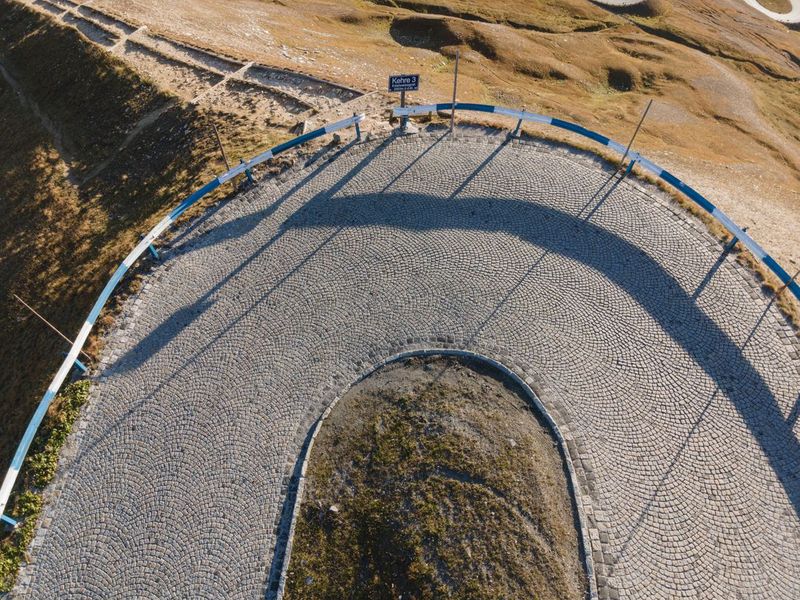Curved Road in Austria's Elevated Landscape HDRi Maps and Backplates