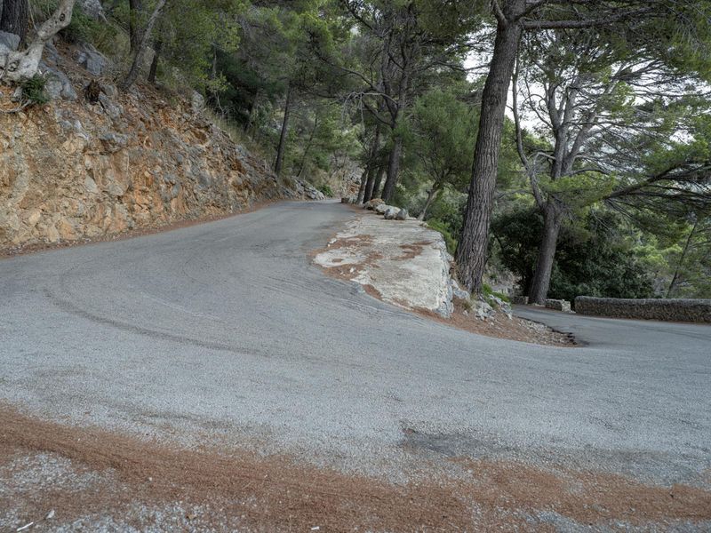 Curved Road in Mallorca, Spain HDRi Maps and Backplates