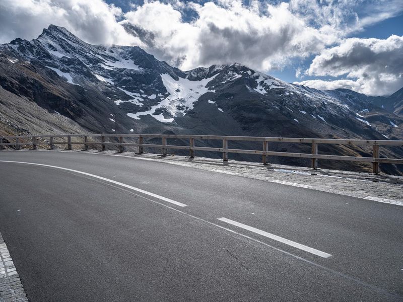 Curving Asphalt Road in the Highlands of Austria HDRi Maps and Backplates