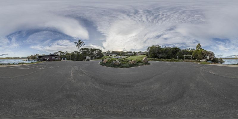 Scenic Coastal Road near City - HDRi Maps and Backplates