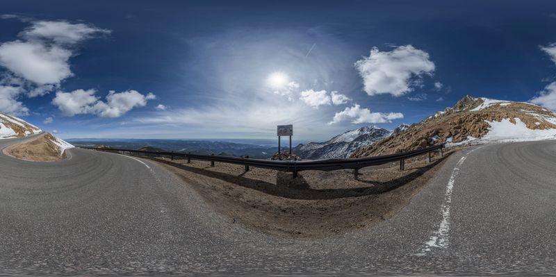 Pikes Peak Summit: A High Position in Colorado HDRi Maps and Backplates