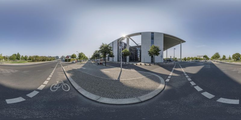 Modern Urban Infrastructure in Berlin HDRi Maps and Backplates