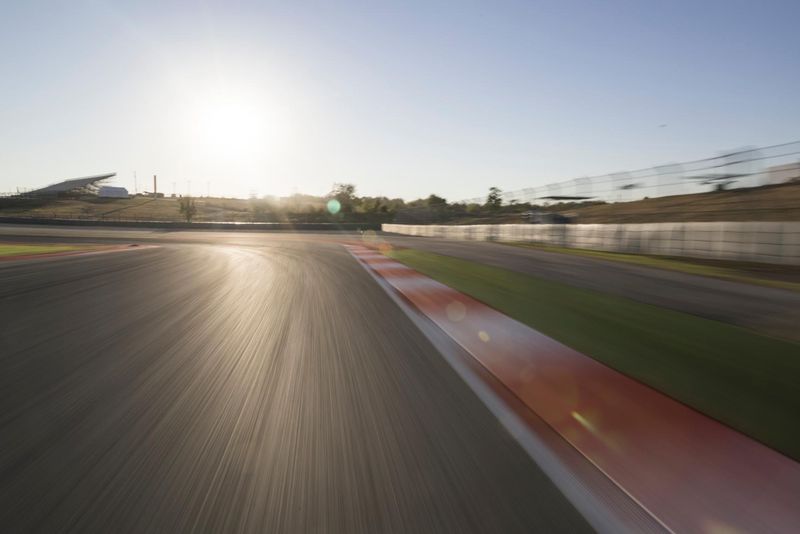 Dawn On The Asphalt Road Field Pov Shot Hdri Maps And Backplates