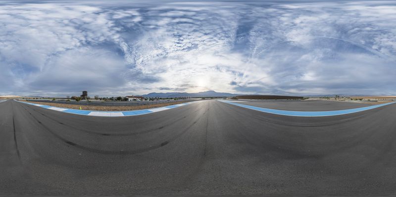 Dawn Breaks over an Open Race Track in the USA HDRi Maps and Backplates