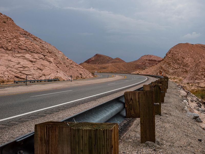 Dawn in the California Desert: Asphalt Road HDRi Maps and Backplates
