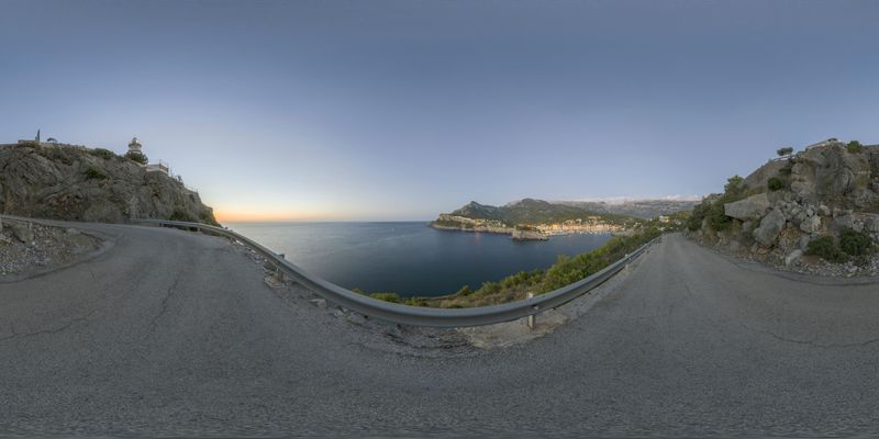 Dawn on a Coastal Road in Mallorca, Europe HDRi Maps and Backplates