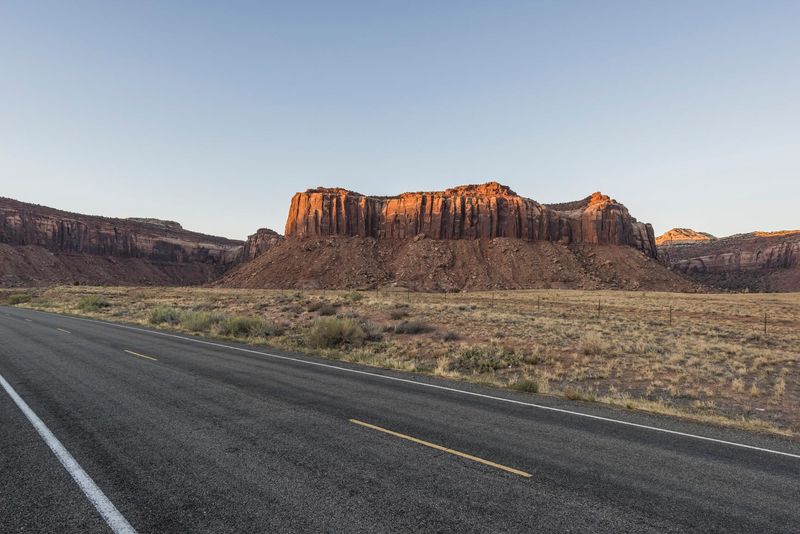 Dawn in the Desert: Highway Under a Clear Sky HDRi Maps and Backplates