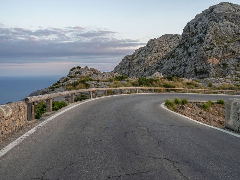 Dawn in Majorca: Road in the Balearic Islands HDRi Maps and Backplates