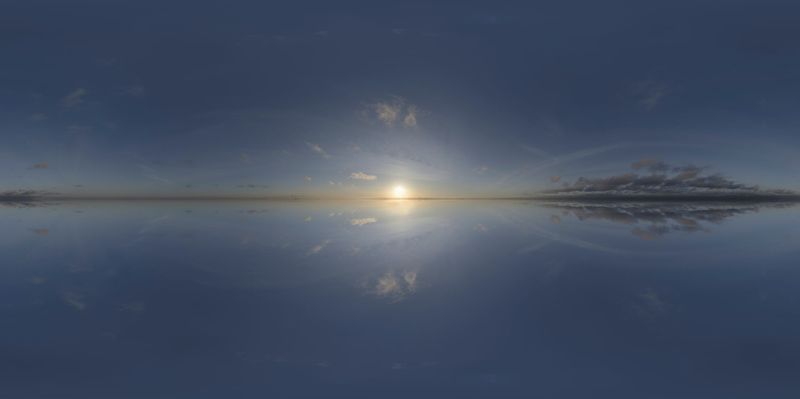 Dawn Over the Open Landscape: An Endless Sky Dome HDRi Maps and Backplates