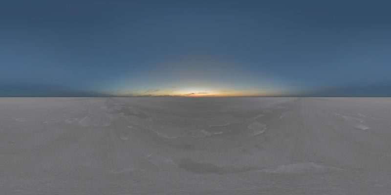 Dawn Over the Salt Lake: A Clear Sky Reflection HDRi Maps and Backplates