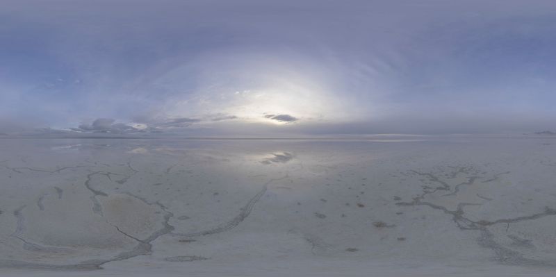 Dawn Over Salt Lake Landscape in Utah HDRi Maps and Backplates