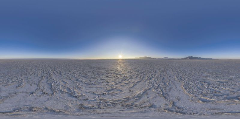 Dawn Over Salt Lake, Utah: A Clear Sky Morning HDRi Maps and Backplates