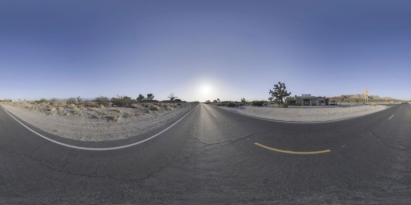 Dawn Road in Los Angeles: A Desert Suburban Landscape HDRi Maps and ...