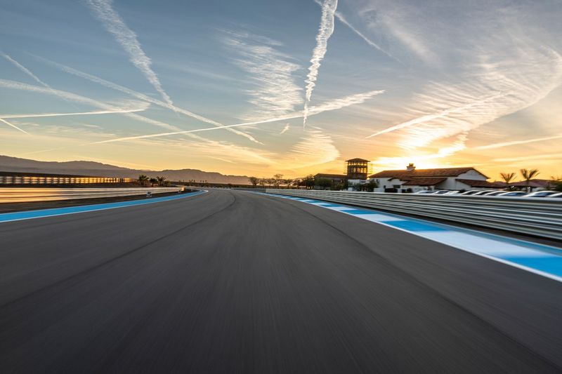 Dawn on the Roads of USA: Sunrise Over a Race Track HDRi Maps and ...
