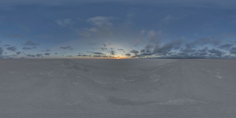 Dawn Over the Salt Flat: Sun and Clouds at Play HDRi Maps and Backplates