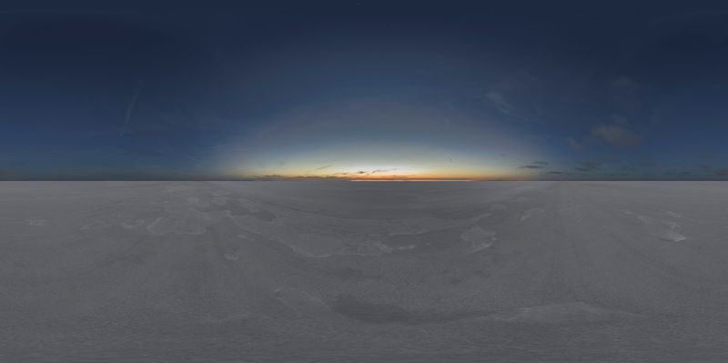 Dawn Over Salt Lake and Desert Skydome HDRi Maps and Backplates