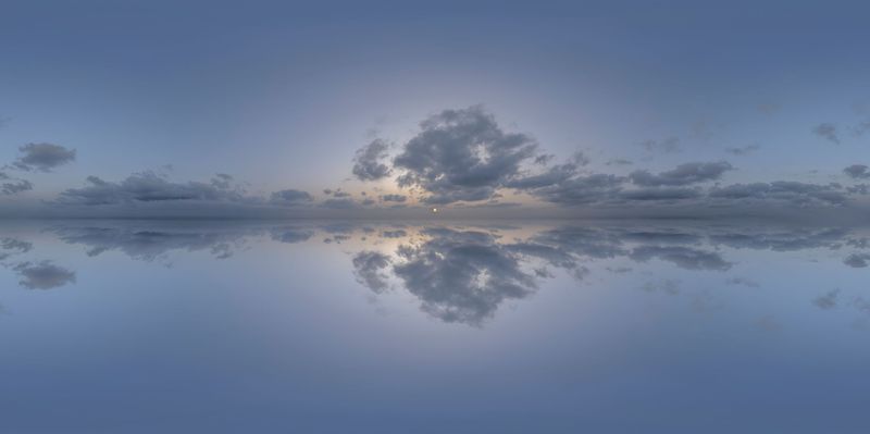 Dawn Sky Over Dramatic Mountain Landscape HDRi Maps and Backplates